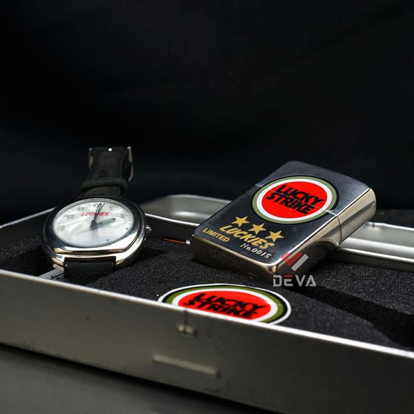 Set Zippo 1996  kèm đồng hồ Lucky Strike C17