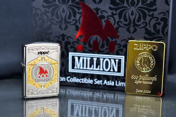 Set Zippo kỷ niệm chiếc bật lửa 600 triệu bản giới hạn Asia Million Collectible Z373
