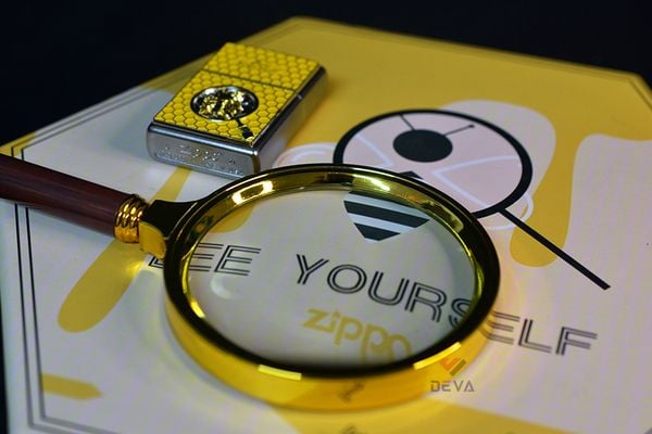 Set Zippo Ốp Emblem Ong Mật Chủ Đề Bee Yourself  ZN383