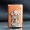 Set Zippo Vintage Đồng Đỏ Chủ Đề Đồng Hồ Cát Thời Gian ZN121