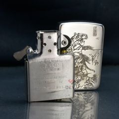Zippo Bạc Khối Tái Bản 1941 Hình Hổ Núi BK45