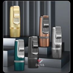 Bật lửa ga chính hãng Jobon khò 3 tia kèm đục Cigar ZB 8001