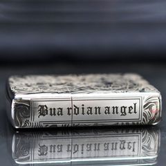 Zippo Bạc Khối Hoa Văn Thiên Thần Hộ Mệnh BK20