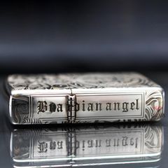 Zippo Bạc Khối Hoa Văn Thiên Thần Hộ Mệnh BK20