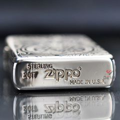 Zippo Bạc Khối Hoa Văn Thiên Thần Hộ Mệnh BK20