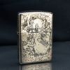 Zippo Bạc Khối Khắc Quan Vũ Quan Vân Trường BK34