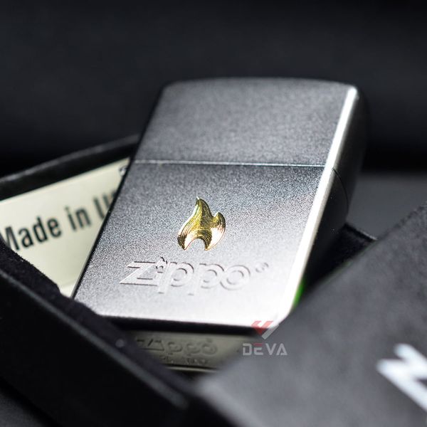 Zippo Satin Khắc CNC Ngọn Lửa Thương Hiệu Zippo ZK106