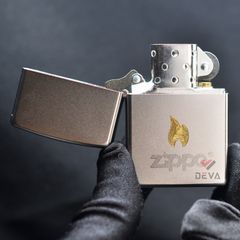 Zippo Satin Khắc CNC Ngọn Lửa Thương Hiệu Zippo ZK106