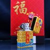 Zippo Bọc Lưới Đồng Tiền Mạ Vàng Chủ Đề Thần Tài Đến ZN85