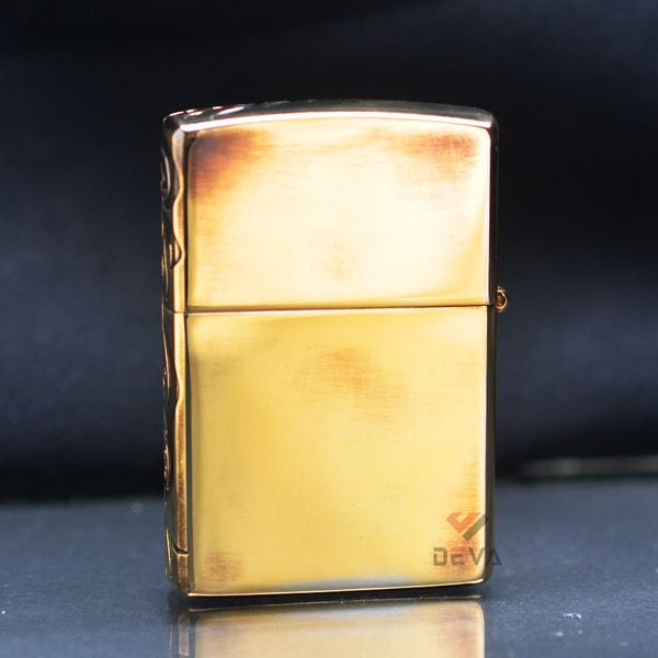Zippo Đồng Hun Khói Khắc Chìm Rồng Lửa ZN40