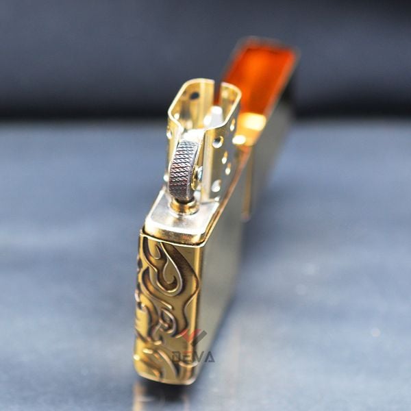 Zippo Đồng Hun Khói Khắc Chìm Rồng Lửa ZN40