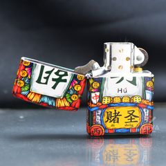 Zippo Hộp Mica Sơn Chủ Đề Quân Bài May Mắn ZN193