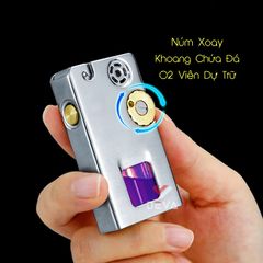 Bật lửa xăng đá Zorro đánh lửa tự động  kèm diêm xăng Z785