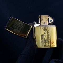 Zippo Khắc Thái Cực Bát Quái Chí Bảo Phong Thủy ZN55