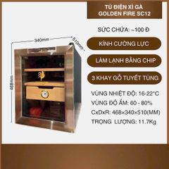 Tủ bảo quản xì gà cắm điện 2 ngăn Vino SC 12AH
