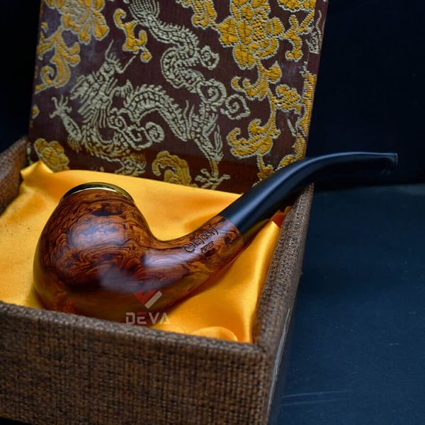 Tẩu hút Xì Gà thân gỗ cán cong Freesize TG08