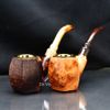 Tẩu Cigar bầu lục giác thân gỗ cán sừng Freesize TS29