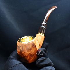 Tẩu bầu lục giác thân gỗ cán sừng Freesize TS29