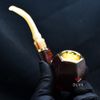 Tẩu Cigar bầu lục giác thân gỗ cán sừng Freesize TS29