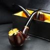 Tẩu Cigar bầu tròn gỗ cẩm cán sừng Freesize TS14