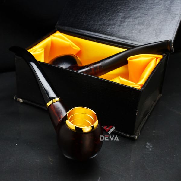 Tẩu bầu tròn gỗ cẩm cán sừng Freesize TS14