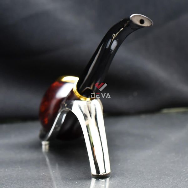 Tẩu bầu tròn gỗ cẩm cán sừng Freesize TS14