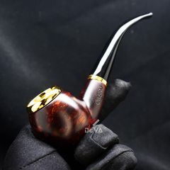 Tẩu bầu tròn gỗ cẩm cán sừng Freesize TS14