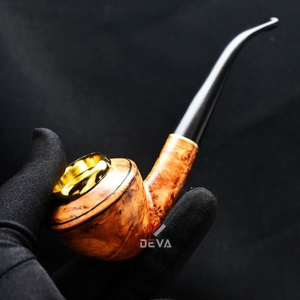 Tẩu cỡ lớn Freesize thân gỗ cán sừng TS28