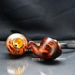 Tẩu cỡ trung Freesize 32-44 thân gỗ cán sừng TS27