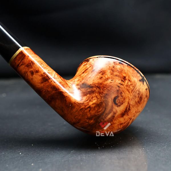 Tẩu cỡ trung Freesize 32-44 thân gỗ cán sừng TS27