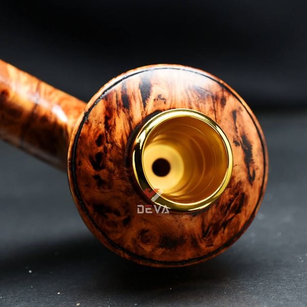 Tẩu cỡ trung Freesize 32-44 thân gỗ cán sừng TS27