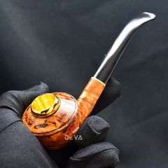 Tẩu cỡ trung Freesize 32-44 thân gỗ cán sừng TS27