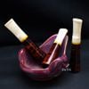 Tẩu Cigar mini thân gỗ cán sừng TS25