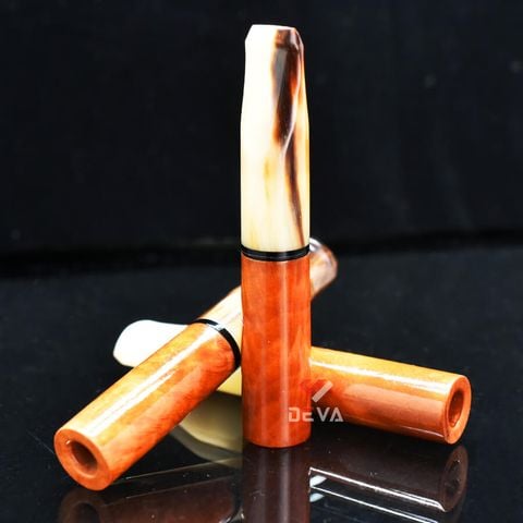 Tẩu cho Cigar mini gỗ Thạch Nam cán sừng TN09