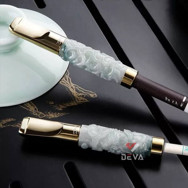 Tẩu lọc vệ sinh thân đá ngọc khắc hình rồng nổi Zobo ZB 358