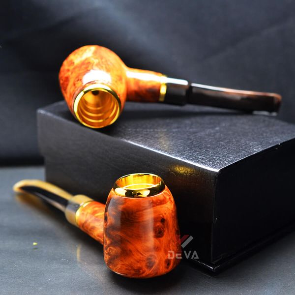 Tẩu gỗ hút Xì Gà cán sừng Freesize TS16