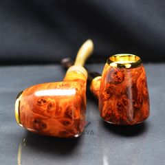 Tẩu gỗ hút Xì Gà cán sừng Freesize TS16