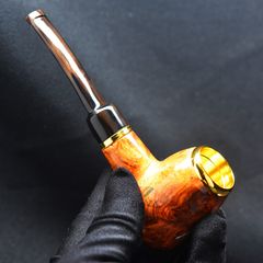 Tẩu gỗ hút Xì Gà cán sừng Freesize TS16