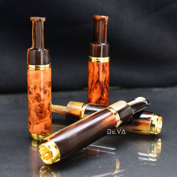 Tẩu gỗ các loại cán sừng cho xì gà mini TN05