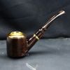 Tẩu Cigar thân gỗ cán sừng lõi thép Freesize TS22