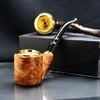 Tẩu Cigar thân gỗ cán sừng lõi thép Freesize TS22