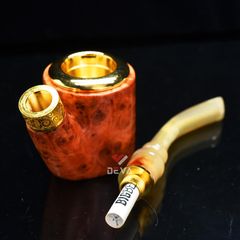 Tẩu thân gỗ cán sừng lõi thép Freesize TS22