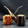 Tẩu Cigar thân gỗ cán sừng lõi thép Freesize TS22