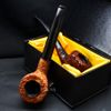 Tẩu Cigar cối rễ sần thân gỗ cán sừng Freesize TS23