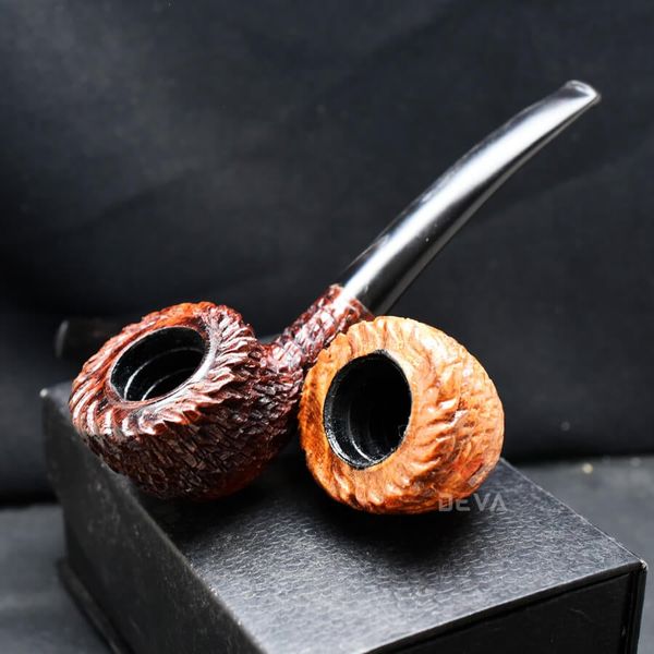 Tẩu cối rễ sần thân gỗ cán sừng Freesize TS23