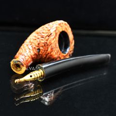 Tẩu cối rễ sần thân gỗ cán sừng Freesize TS23