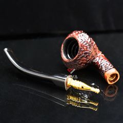 Tẩu cối sần miệng nhô cán sừng Freesize TS24