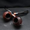 Tẩu Cigar cối sần miệng nhô cán sừng Freesize TS24