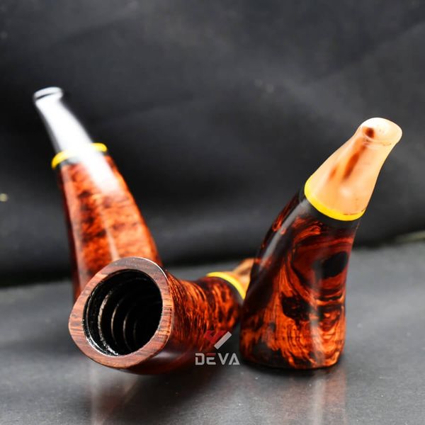 Tẩu gỗ thân ngang cán sừng size 40-60 TS30