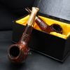 Tẩu Cigar thân gỗ đế tròn cán sừng Freesize TS20